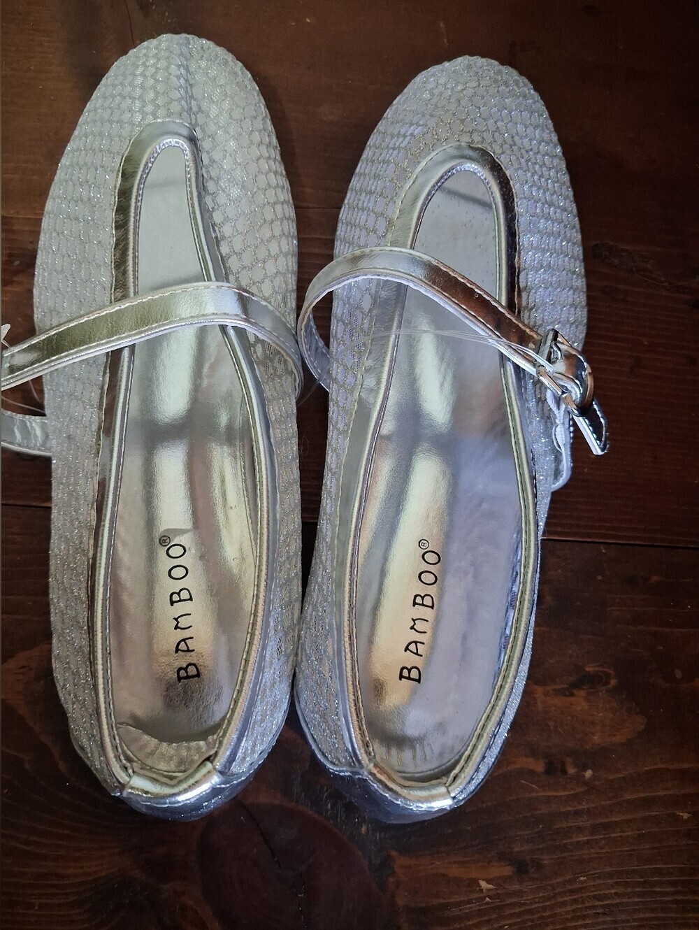 Bamboo Accept-11 Woven Mesh Net Mary Jane Flats - Picture 5 of 6